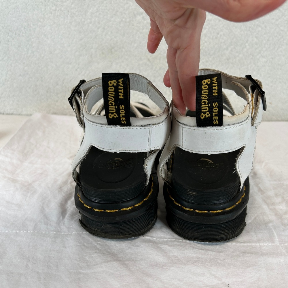 Dr. Martens Blaire White Hydro Leather Platform Gladiator Sandals Womens 6 - Picture 5 of 16